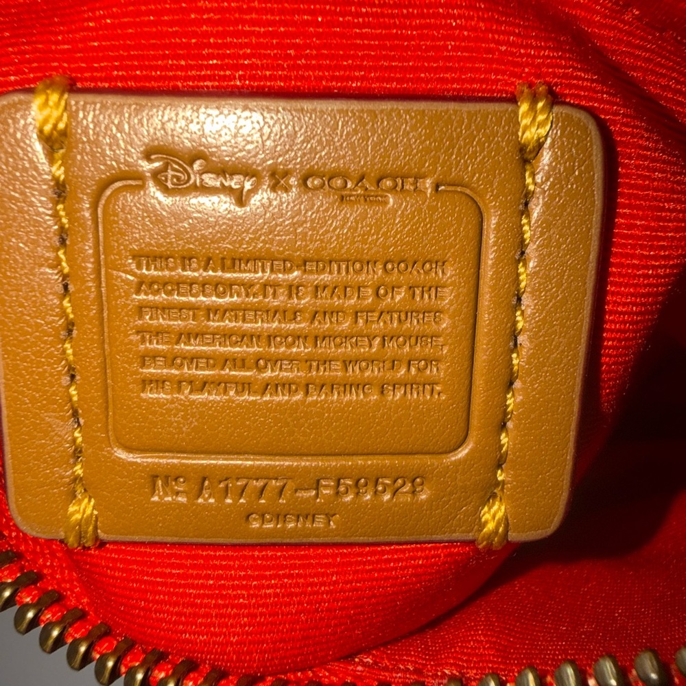 Coach Red Mickey Mouse Wristlet (Authentic) - Picture 9 of 9